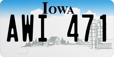 IA license plate AWI471