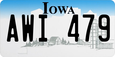 IA license plate AWI479