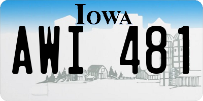 IA license plate AWI481