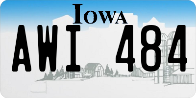 IA license plate AWI484