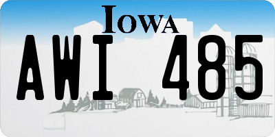 IA license plate AWI485