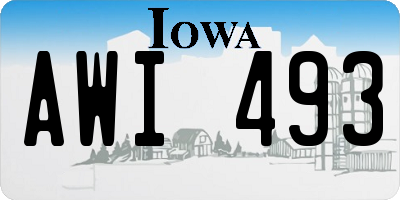 IA license plate AWI493