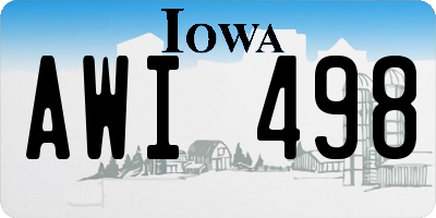 IA license plate AWI498