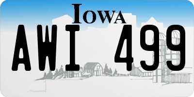 IA license plate AWI499