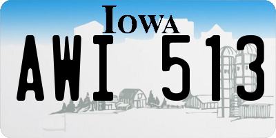 IA license plate AWI513
