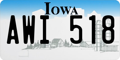 IA license plate AWI518