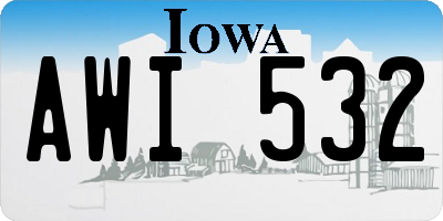 IA license plate AWI532