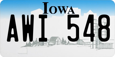 IA license plate AWI548