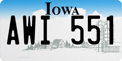 IA license plate AWI551