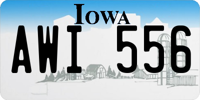 IA license plate AWI556