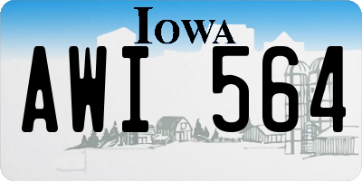 IA license plate AWI564