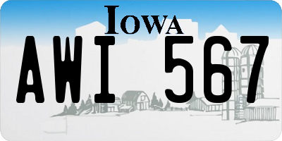 IA license plate AWI567