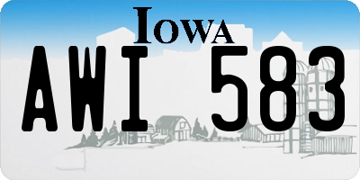 IA license plate AWI583