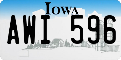 IA license plate AWI596