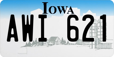 IA license plate AWI621