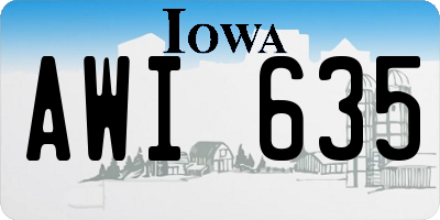 IA license plate AWI635