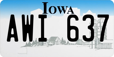 IA license plate AWI637