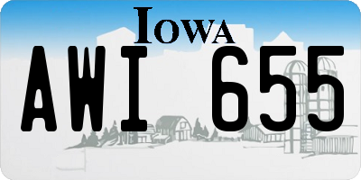 IA license plate AWI655