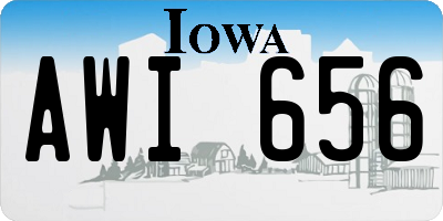 IA license plate AWI656
