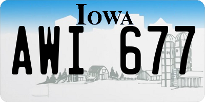 IA license plate AWI677