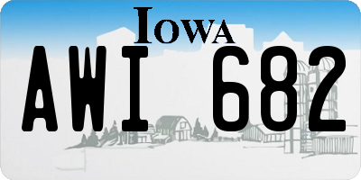 IA license plate AWI682