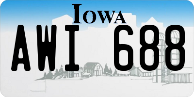 IA license plate AWI688