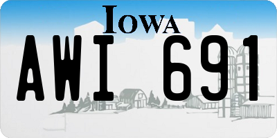 IA license plate AWI691