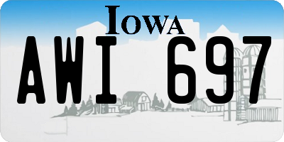 IA license plate AWI697