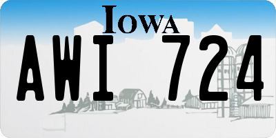 IA license plate AWI724