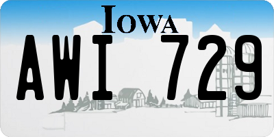 IA license plate AWI729
