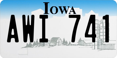 IA license plate AWI741