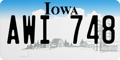 IA license plate AWI748