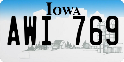 IA license plate AWI769