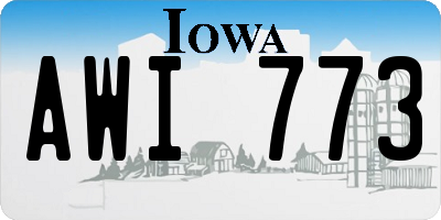 IA license plate AWI773