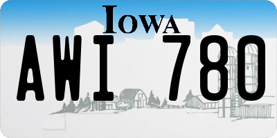 IA license plate AWI780