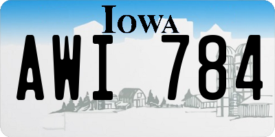 IA license plate AWI784