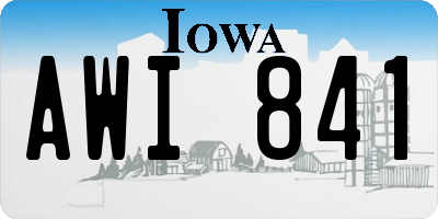 IA license plate AWI841