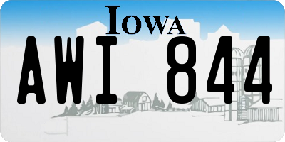 IA license plate AWI844