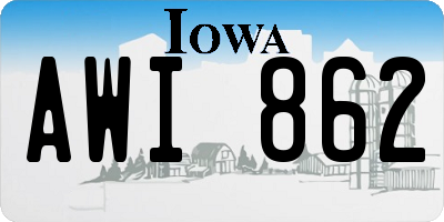 IA license plate AWI862