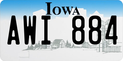 IA license plate AWI884