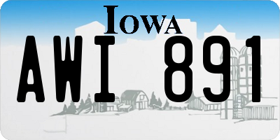 IA license plate AWI891