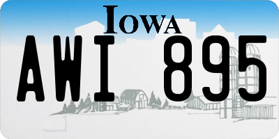 IA license plate AWI895