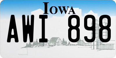 IA license plate AWI898