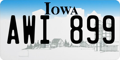 IA license plate AWI899