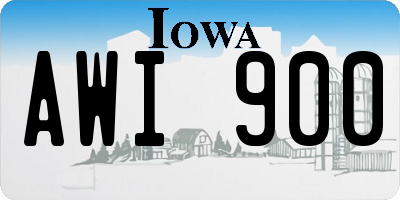 IA license plate AWI900