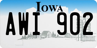 IA license plate AWI902
