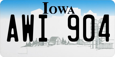 IA license plate AWI904