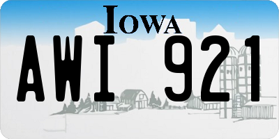 IA license plate AWI921