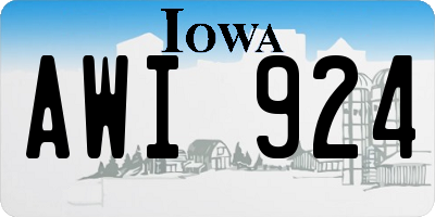 IA license plate AWI924