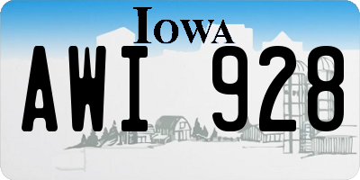 IA license plate AWI928